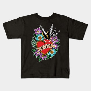 Mom Heart Tattoo design Kids T-Shirt